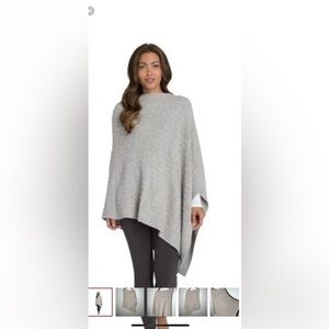 NWOT Barefoot Dreams Olive green OS cozy chic poncho-not gray as in the pic